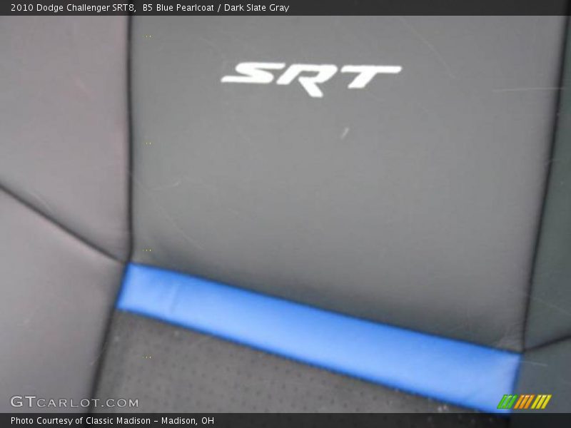 B5 Blue Pearlcoat / Dark Slate Gray 2010 Dodge Challenger SRT8