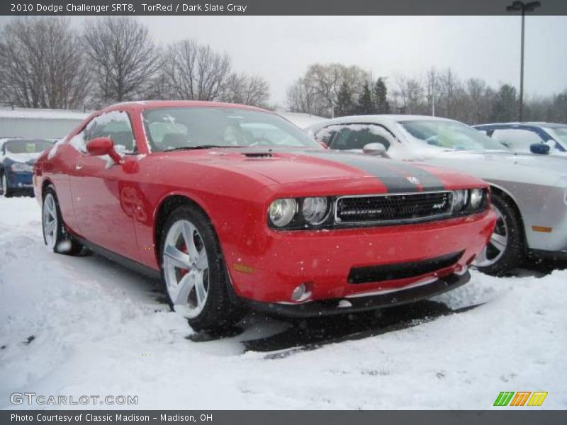 TorRed / Dark Slate Gray 2010 Dodge Challenger SRT8