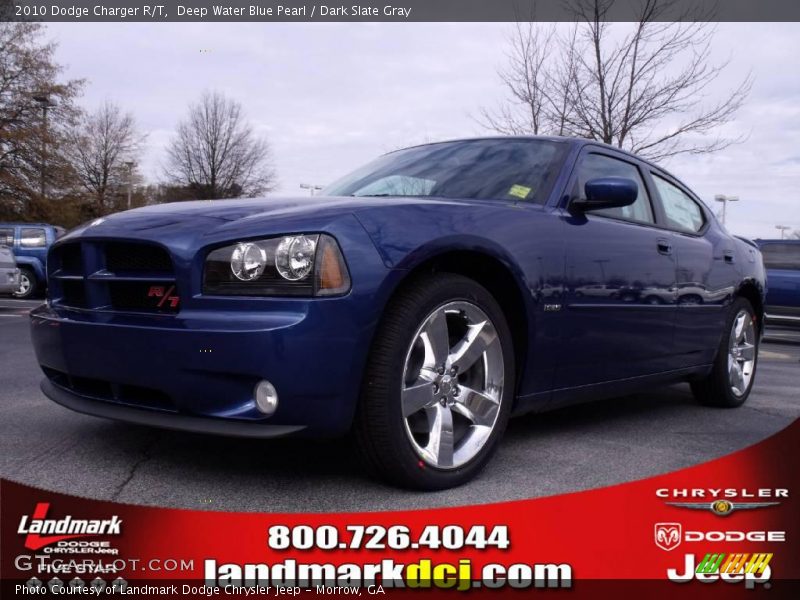 Deep Water Blue Pearl / Dark Slate Gray 2010 Dodge Charger R/T