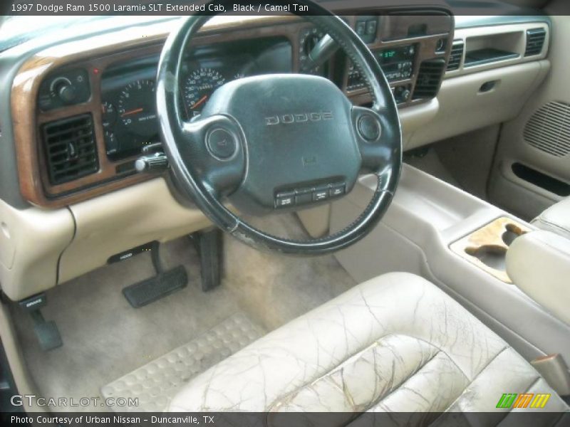 Black / Camel Tan 1997 Dodge Ram 1500 Laramie SLT Extended Cab