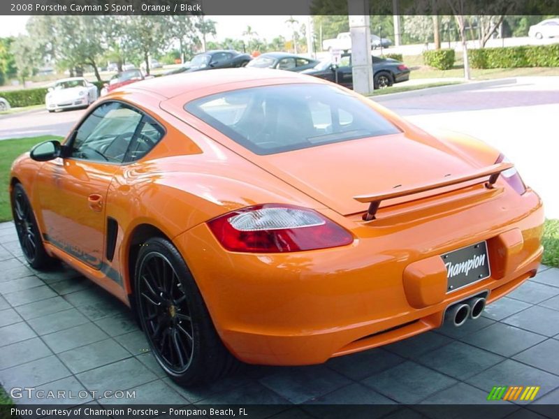 Orange / Black 2008 Porsche Cayman S Sport