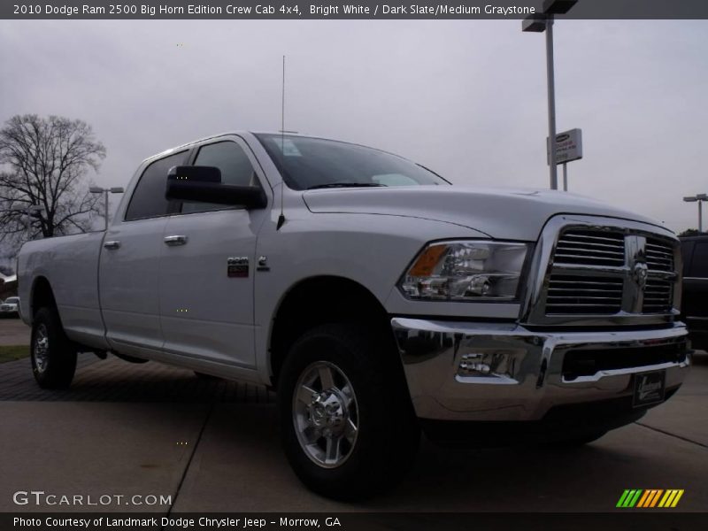 Bright White / Dark Slate/Medium Graystone 2010 Dodge Ram 2500 Big Horn Edition Crew Cab 4x4