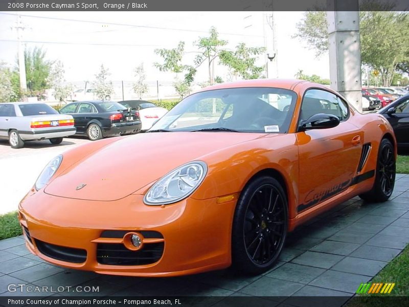 Orange / Black 2008 Porsche Cayman S Sport