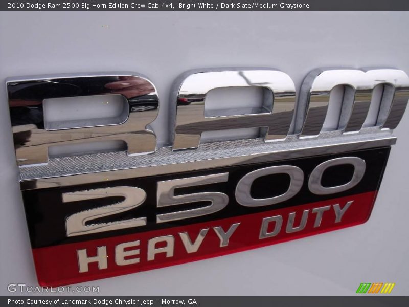 Bright White / Dark Slate/Medium Graystone 2010 Dodge Ram 2500 Big Horn Edition Crew Cab 4x4