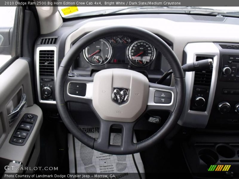 Bright White / Dark Slate/Medium Graystone 2010 Dodge Ram 2500 Big Horn Edition Crew Cab 4x4