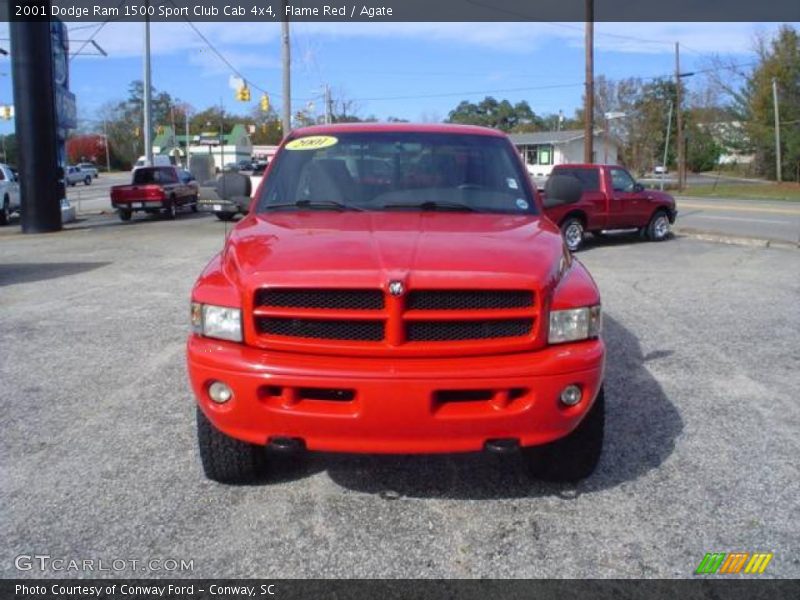 Flame Red / Agate 2001 Dodge Ram 1500 Sport Club Cab 4x4