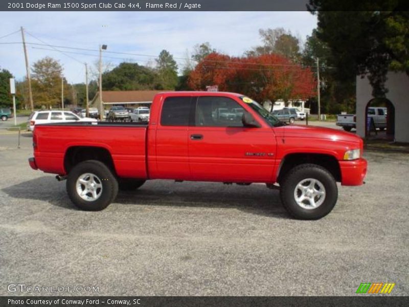 Flame Red / Agate 2001 Dodge Ram 1500 Sport Club Cab 4x4