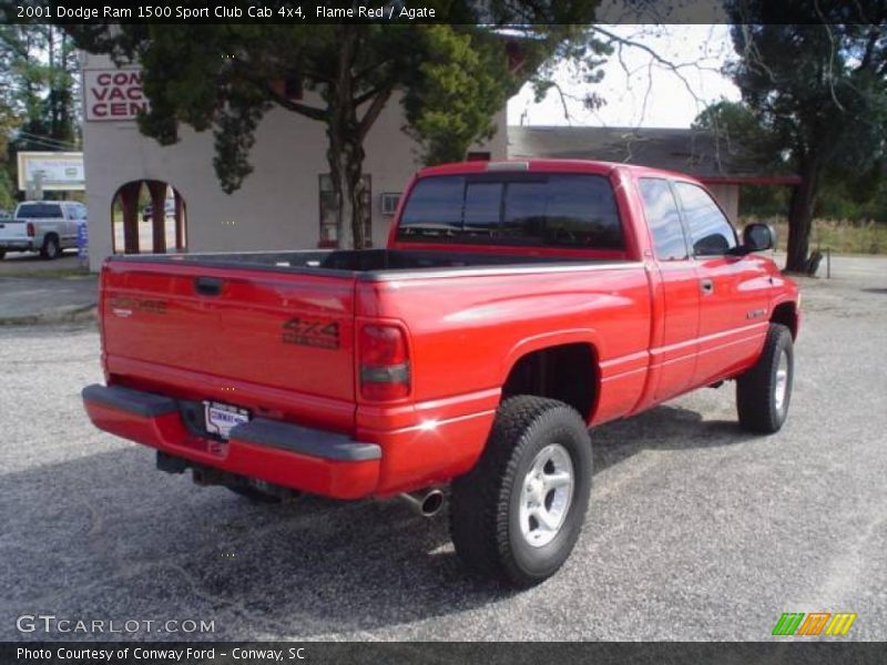 Flame Red / Agate 2001 Dodge Ram 1500 Sport Club Cab 4x4