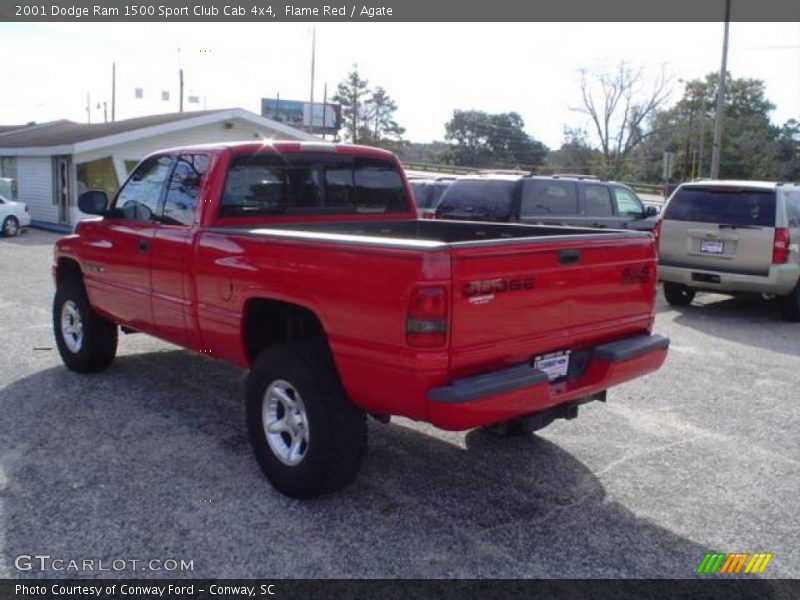 Flame Red / Agate 2001 Dodge Ram 1500 Sport Club Cab 4x4