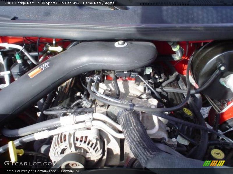 Flame Red / Agate 2001 Dodge Ram 1500 Sport Club Cab 4x4