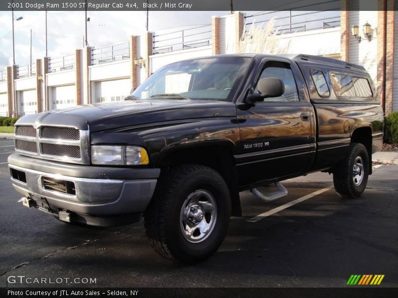 Black / Mist Gray 2001 Dodge Ram 1500 ST Regular Cab 4x4