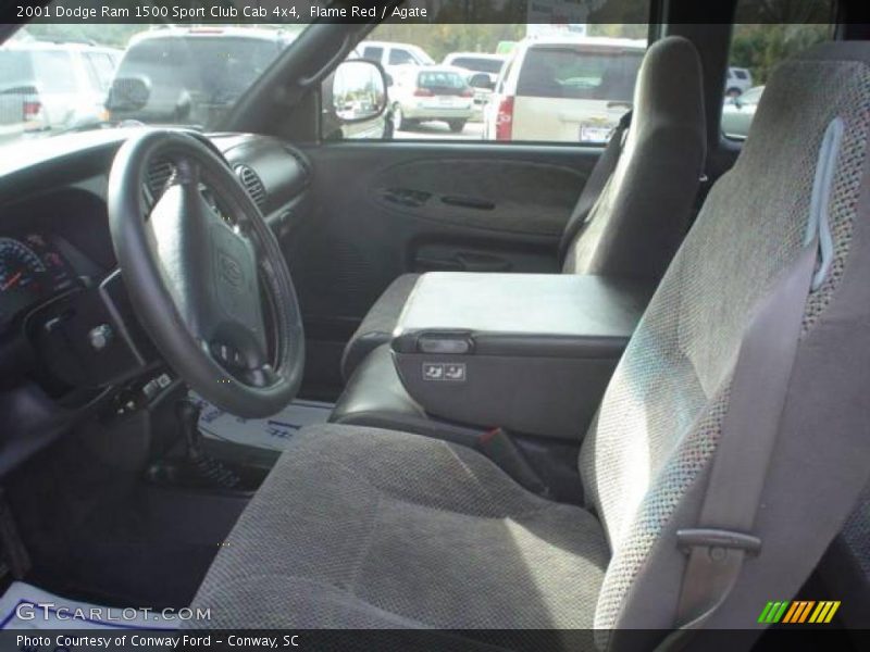 Flame Red / Agate 2001 Dodge Ram 1500 Sport Club Cab 4x4