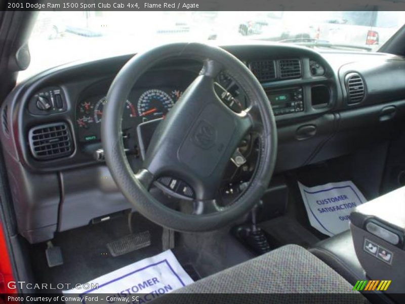 Flame Red / Agate 2001 Dodge Ram 1500 Sport Club Cab 4x4