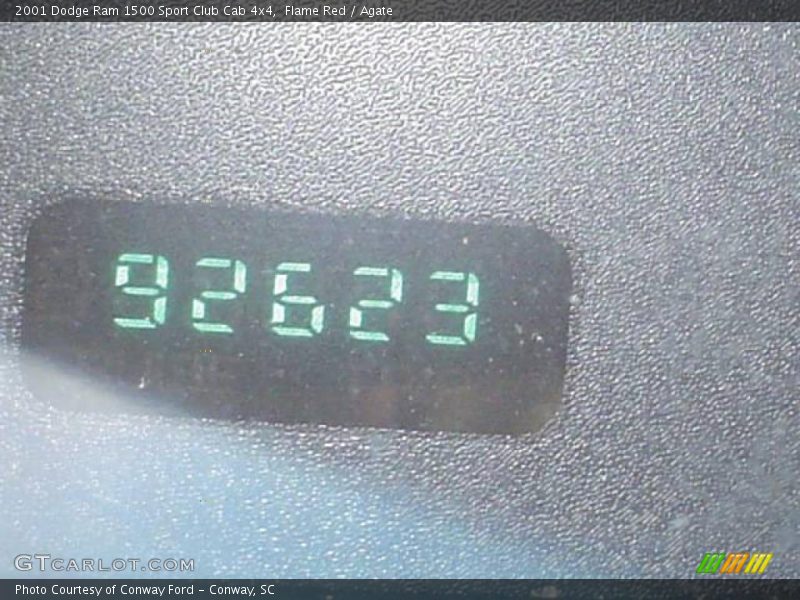 Flame Red / Agate 2001 Dodge Ram 1500 Sport Club Cab 4x4