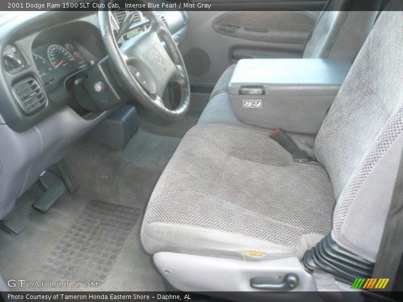 Intense Blue Pearl / Mist Gray 2001 Dodge Ram 1500 SLT Club Cab