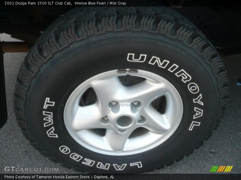 Intense Blue Pearl / Mist Gray 2001 Dodge Ram 1500 SLT Club Cab