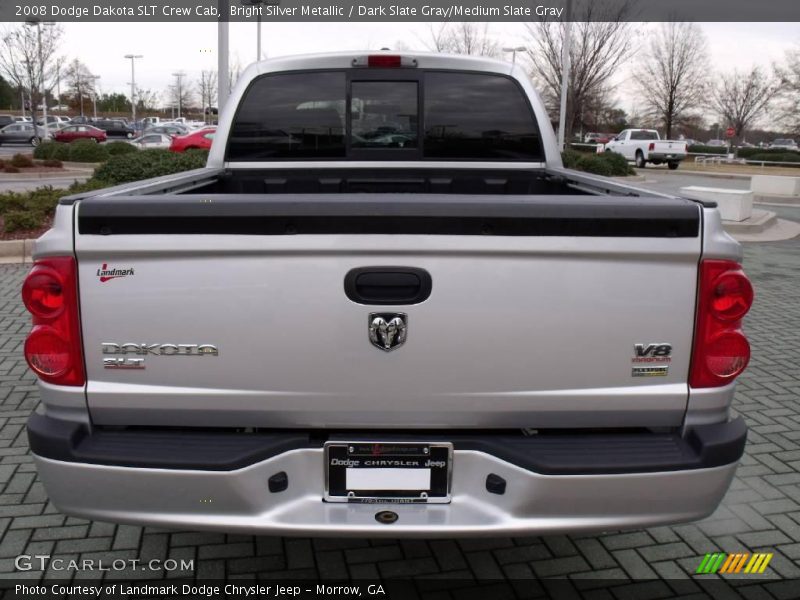Bright Silver Metallic / Dark Slate Gray/Medium Slate Gray 2008 Dodge Dakota SLT Crew Cab