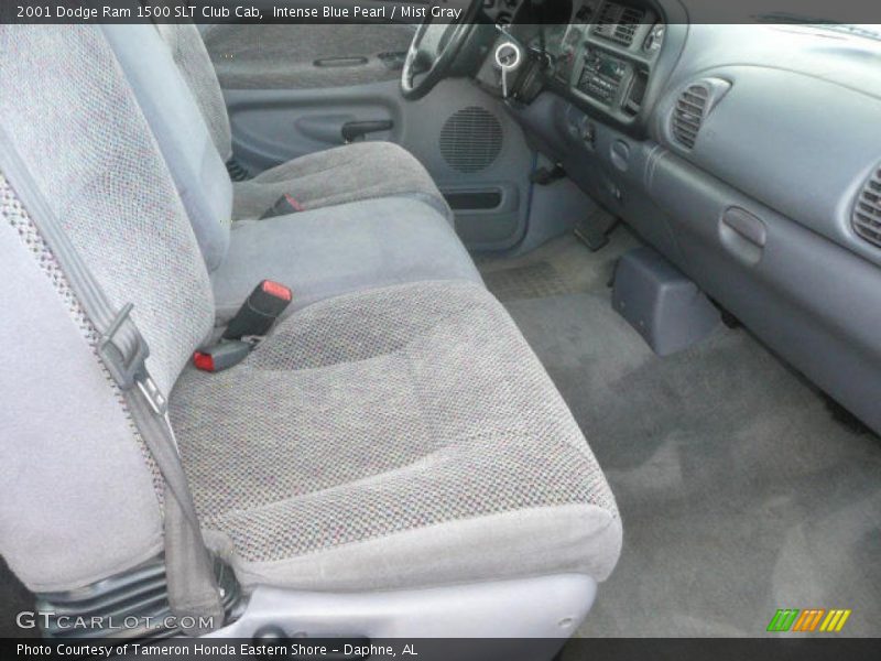 Intense Blue Pearl / Mist Gray 2001 Dodge Ram 1500 SLT Club Cab