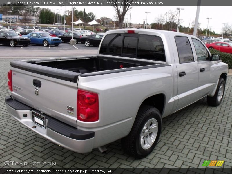 Bright Silver Metallic / Dark Slate Gray/Medium Slate Gray 2008 Dodge Dakota SLT Crew Cab