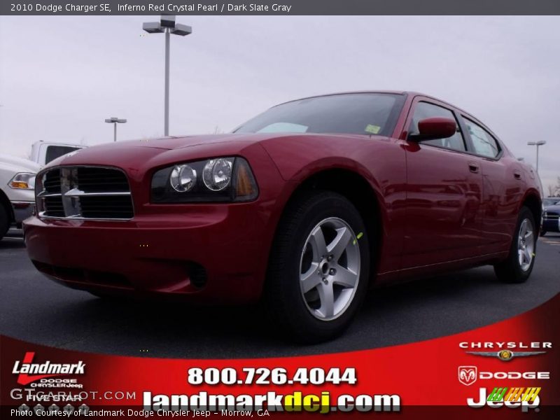Inferno Red Crystal Pearl / Dark Slate Gray 2010 Dodge Charger SE