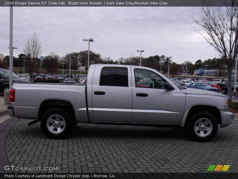 Bright Silver Metallic / Dark Slate Gray/Medium Slate Gray 2008 Dodge Dakota SLT Crew Cab