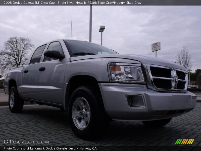 Bright Silver Metallic / Dark Slate Gray/Medium Slate Gray 2008 Dodge Dakota SLT Crew Cab