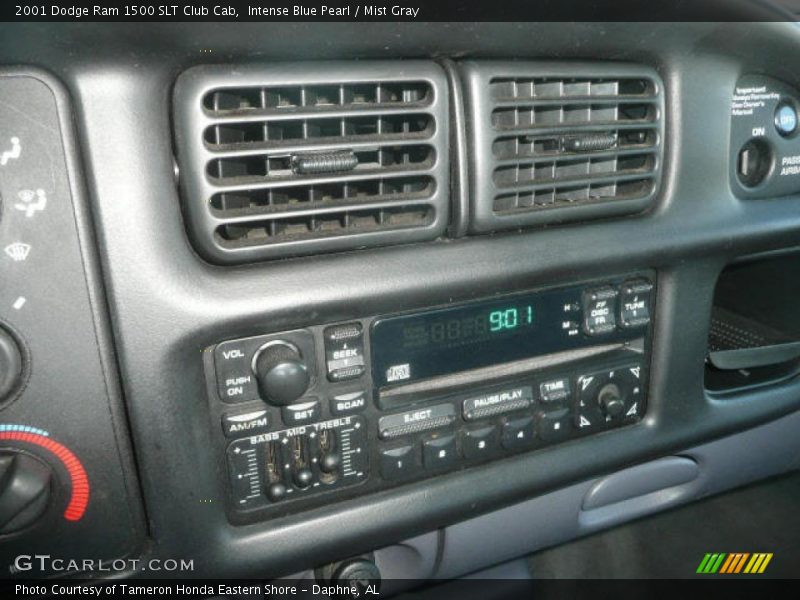 Intense Blue Pearl / Mist Gray 2001 Dodge Ram 1500 SLT Club Cab