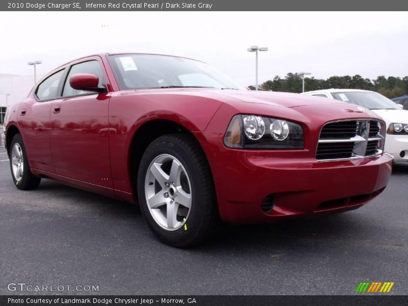 Inferno Red Crystal Pearl / Dark Slate Gray 2010 Dodge Charger SE