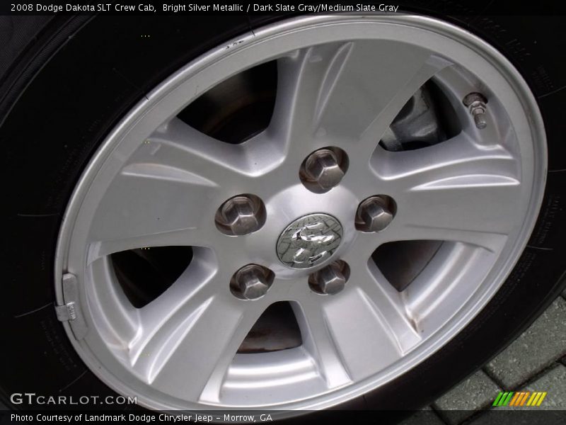Bright Silver Metallic / Dark Slate Gray/Medium Slate Gray 2008 Dodge Dakota SLT Crew Cab