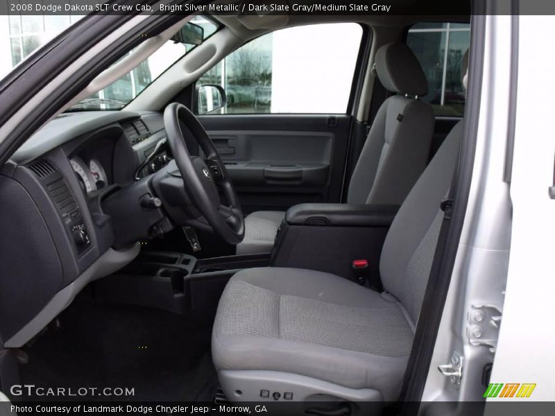 Bright Silver Metallic / Dark Slate Gray/Medium Slate Gray 2008 Dodge Dakota SLT Crew Cab