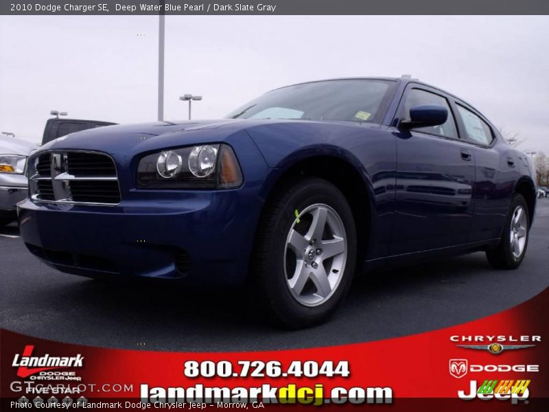 Deep Water Blue Pearl / Dark Slate Gray 2010 Dodge Charger SE