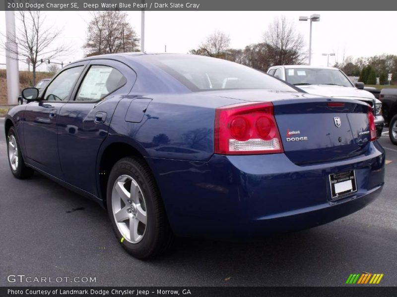 Deep Water Blue Pearl / Dark Slate Gray 2010 Dodge Charger SE