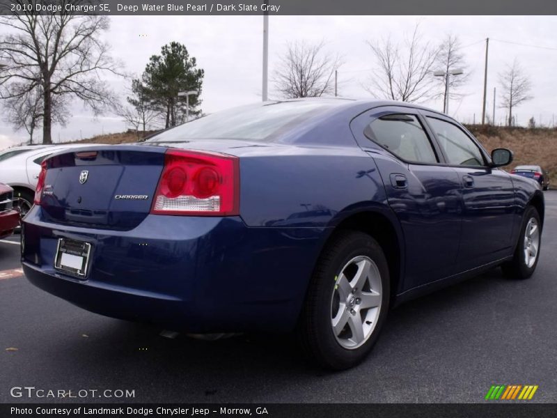 Deep Water Blue Pearl / Dark Slate Gray 2010 Dodge Charger SE