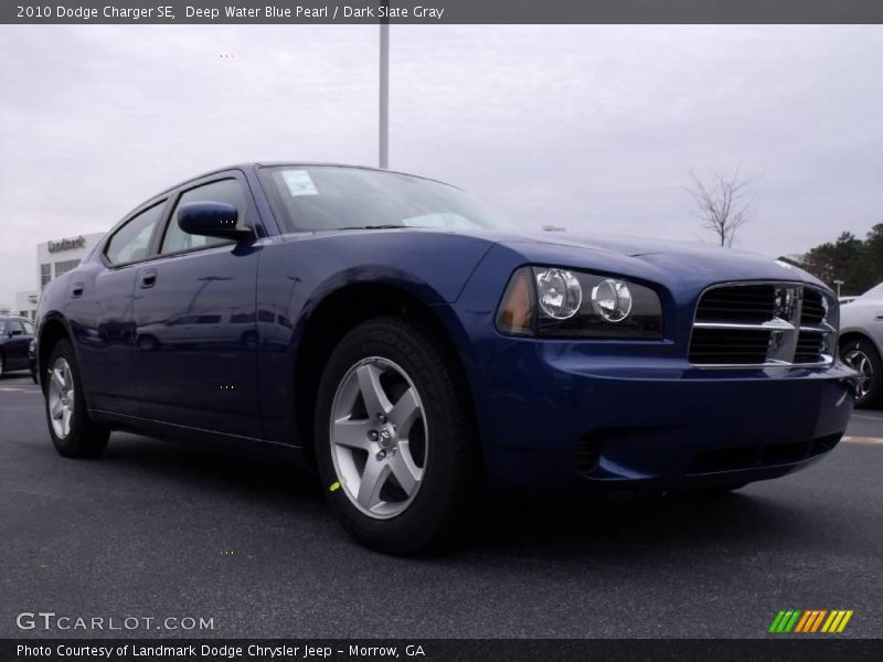 Deep Water Blue Pearl / Dark Slate Gray 2010 Dodge Charger SE