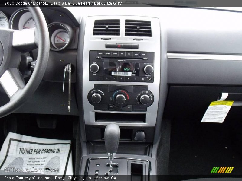 Deep Water Blue Pearl / Dark Slate Gray 2010 Dodge Charger SE