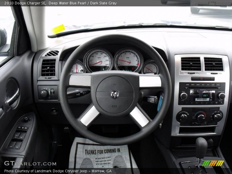 Deep Water Blue Pearl / Dark Slate Gray 2010 Dodge Charger SE