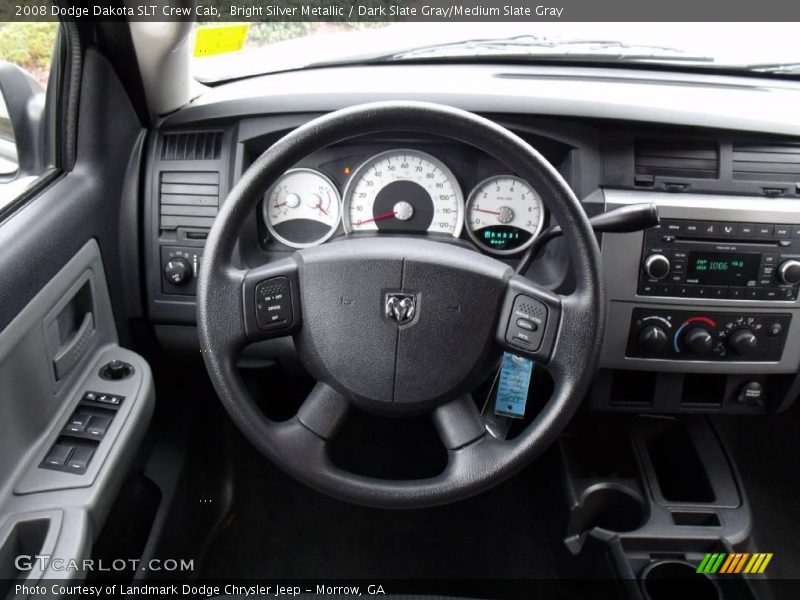 Bright Silver Metallic / Dark Slate Gray/Medium Slate Gray 2008 Dodge Dakota SLT Crew Cab