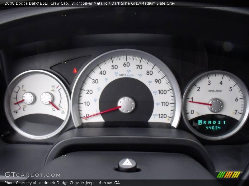 Bright Silver Metallic / Dark Slate Gray/Medium Slate Gray 2008 Dodge Dakota SLT Crew Cab