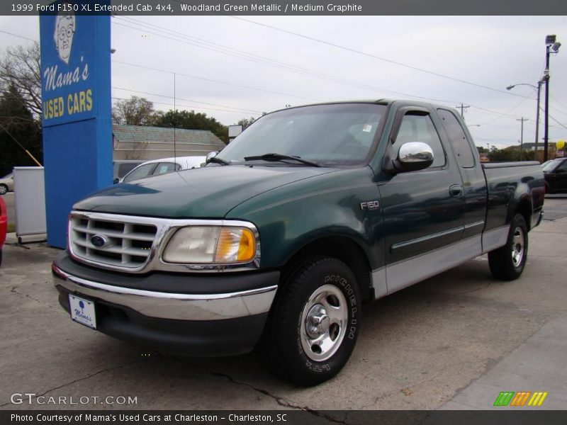 Woodland Green Metallic / Medium Graphite 1999 Ford F150 XL Extended Cab 4x4