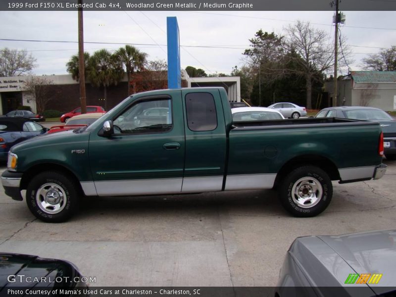 Woodland Green Metallic / Medium Graphite 1999 Ford F150 XL Extended Cab 4x4