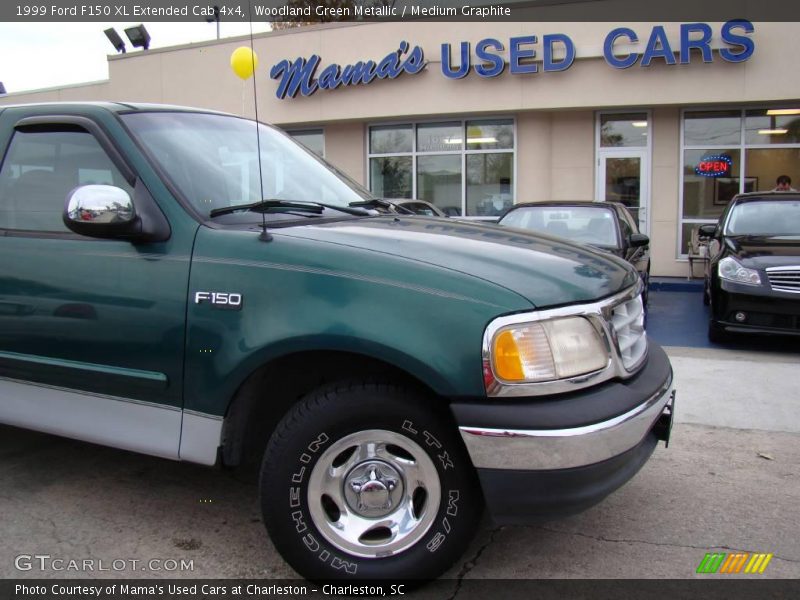 Woodland Green Metallic / Medium Graphite 1999 Ford F150 XL Extended Cab 4x4