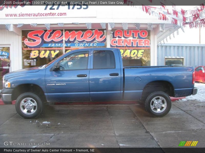 Atlantic Blue Pearl / Dark Slate Gray 2005 Dodge Ram 3500 ST Quad Cab 4x4