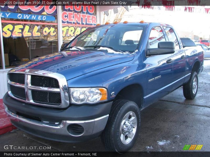 Atlantic Blue Pearl / Dark Slate Gray 2005 Dodge Ram 3500 ST Quad Cab 4x4