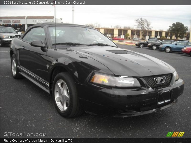 Black / Dark Charcoal 2001 Ford Mustang V6 Convertible