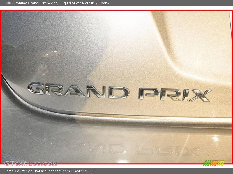 Liquid Silver Metallic / Ebony 2008 Pontiac Grand Prix Sedan