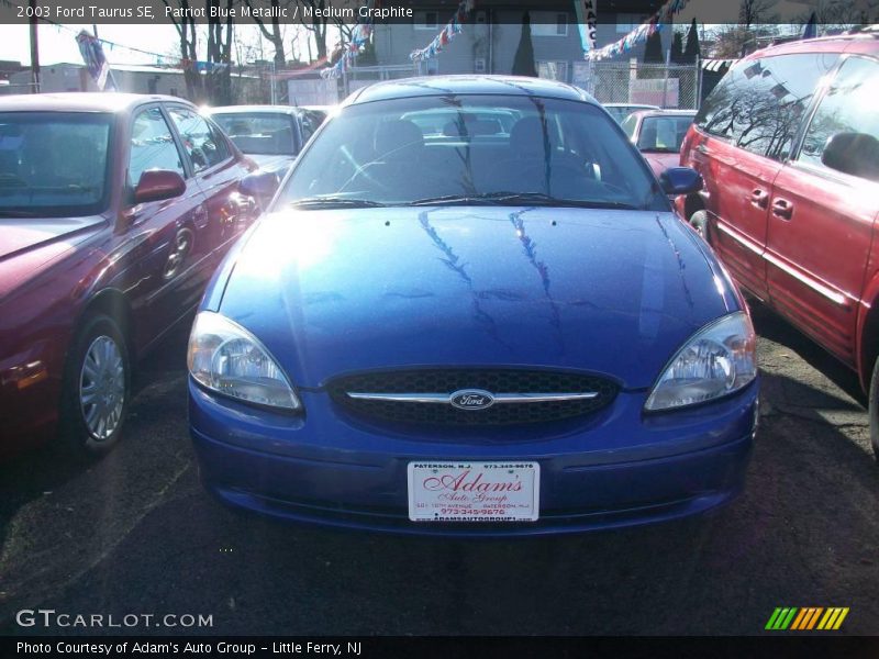 Patriot Blue Metallic / Medium Graphite 2003 Ford Taurus SE