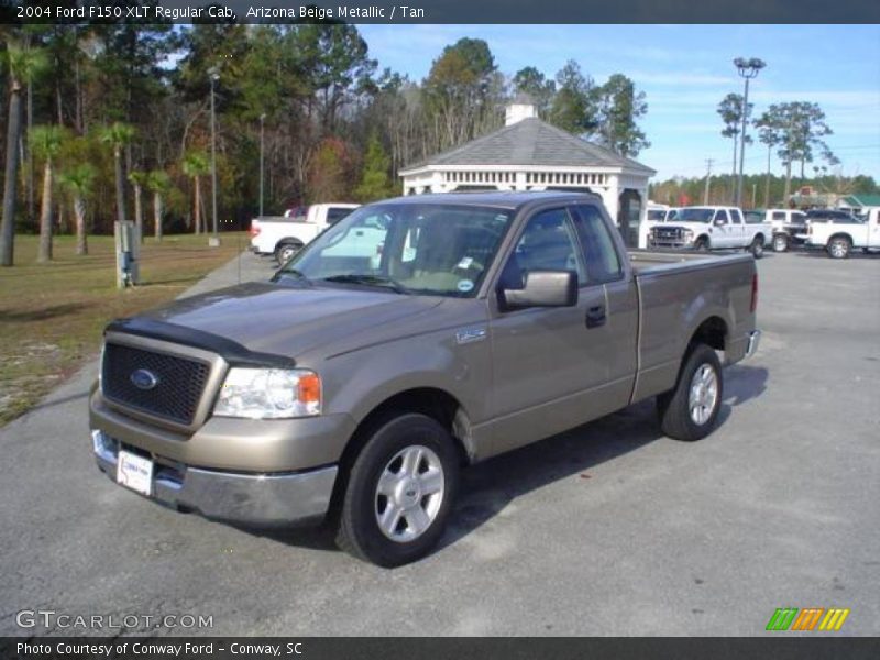 Arizona Beige Metallic / Tan 2004 Ford F150 XLT Regular Cab