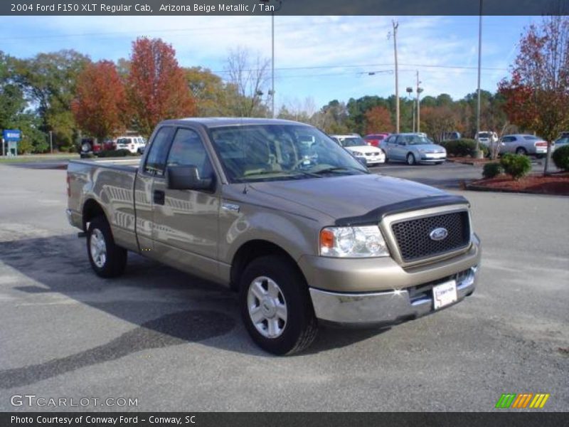 Arizona Beige Metallic / Tan 2004 Ford F150 XLT Regular Cab