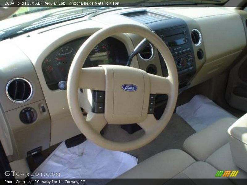 Arizona Beige Metallic / Tan 2004 Ford F150 XLT Regular Cab