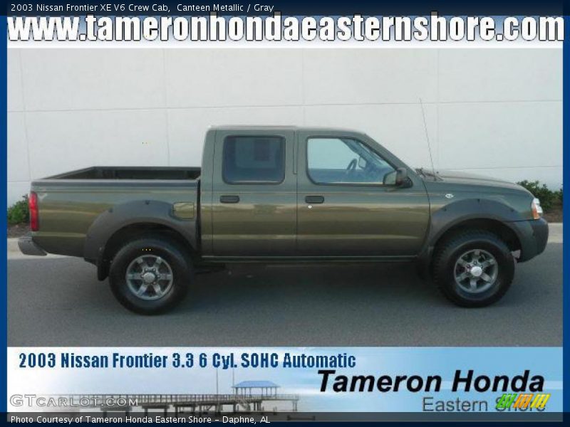 Canteen Metallic / Gray 2003 Nissan Frontier XE V6 Crew Cab